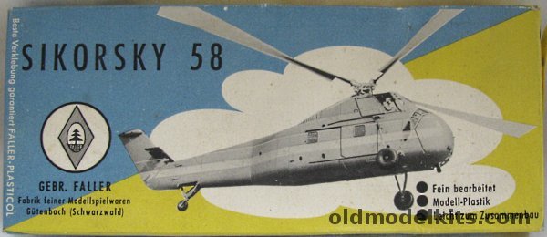 Faller 1/100 Sikorsky S-58 Helicopter plastic model kit